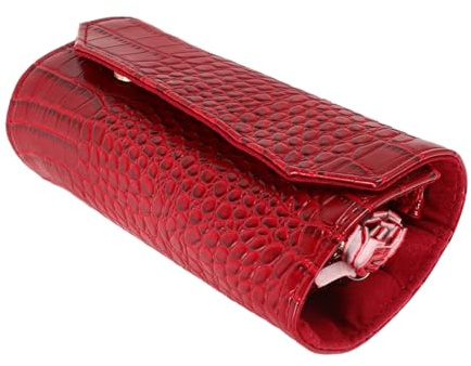 COLLBATH Rotolo Portagioielli da Viaggio Rosso, Organizer Multifunzione