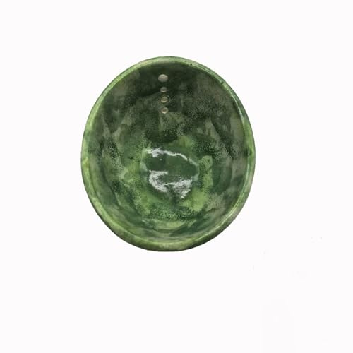 Hoshisea Resina Herb Stripper Bowl, Pelador Hierbas Artesanal, Medicina Stripper Bowl,4 Agujeros, para Kale Albahaca Rápida (Verde)