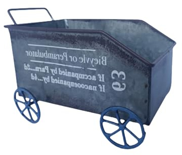 Carrito de flores pequeño y moderno para decoración de ahorro de espacio, soporte de metal para plantas para exteriores, interiores, jardín, patio, balcón, maceta