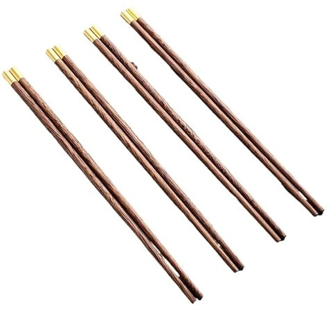 XUXPFJ 4 Pares de Palillos Chinos de Madera for Sushi, Juego de Palillos japoneses Reutilizables for Comida Coreana, vajilla de Madera for Cocina.