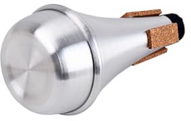 PRETYZOOM Trompetendämpfer Silber Metall Holz für Anfänger mit Standard Kesselsound