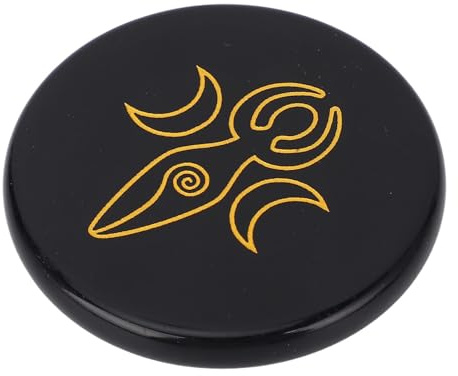 BONKZEBU Piedra de Palma de Bolsillo de Cristal de Obsidiana ☆ Cristal Negro Versátil y Elegante ☆ Herramienta de Relajación Multifuncional ☆ Gran Regalo para Yoga y Meditación