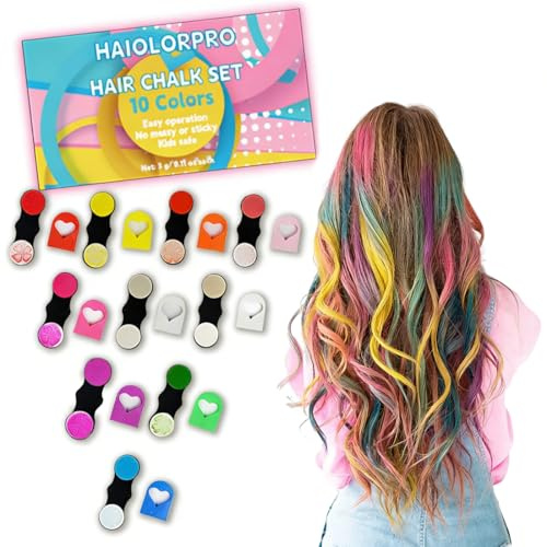 DOVBAN 10 tizas para el cabello, color temporal para el cabello, regalos de cumpleaños para niños, para niñas de 4 a 15 años