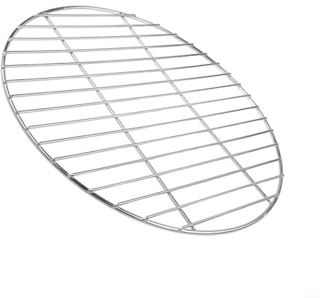 Momfin Griglia rotonda da campeggio in acciaio inox, 43-45 cm, griglia portatile con design facile da pulire per cucinare all'aperto, picnic e feste in giardino (45 cm)
