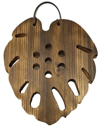 Soporte Helecho Cuerno De Alce Tabla Para Pared Madera Natural Forma Cola