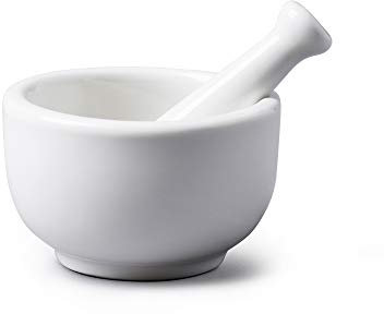 Mini Mortar and Pestle Set – WM Bartleet & Sons Small and Compact 7cm Pestle and Mortar Grinder Perfect for Crushing and Grinding Herbs and Spices with Ease – Made from Hard Wearing Porcelain