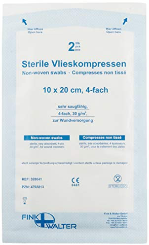 VLIESKOMPRESSEN 10x20 cm steril 4fach 50 St Kompressen