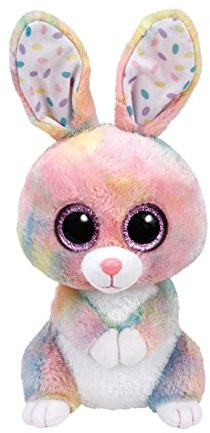 Ty 37092 - Glubschi's Beanie Boo's Bubby Hase mit Augen, 24 cm, Mehrfarbig