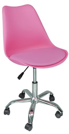 Sedia da ufficio girevole, sedia da scrivania fucsia con rotelle mod. SALLY