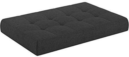 chilly pilley Palettenkissen Palettenauflage Schräg Geschnitten Gesteppt Palettenpolster Gartenkissen Garten Kissen Indoor Outdoorkissen Farben und Größen (Schwarz, 120x60x15cm)
