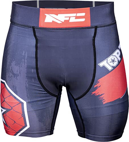 TOP TEN MMA Kompressions-Shorts „NFC Fight Night“ - schwarz-rot, Gr. S