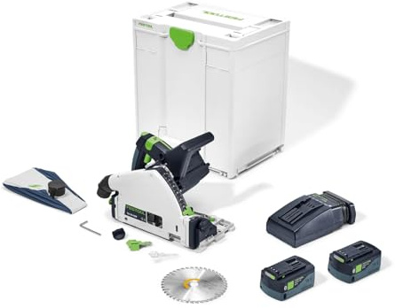Festool 577677 Cordless Plunge-Cut Track Saw TSC 55 18V 5.0 Ah KEBI-F-Plus