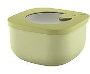 Guzzini - Kitchen Active Design, STORE&MORE BIO, Recipientes Herméticos Bajos para Nevera/Congelador/Microondas (S) - Verde Aguacate, 12,2 x 12,2 x h6,8 cm | 450cc - 170719253