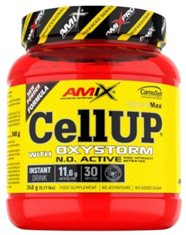 Amix CellUp® with Oxystorm® 348G Amix - Suplemento Alimenticio - Contiene Cafeína - Aumenta la Fuerza y Congestión Muscular - Fórmula Pre-Entrenamiento- Sabor Frutos rojos
