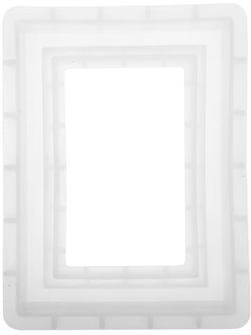 EXCEART Molde rectangular de silicona para marcos de fotos de cristal de resina epoxi molde de fundición para fotos arte resina decoración e ideas de regalo