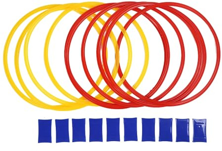 Sensorischer Trainingsreifen 10 Stück, Übungsreifen für Körperliche Fitness, Springender Hopse Spielring zur Hand-Fuß-Koordination und Gleichgewichtsfähigkeit (L 25 cm)