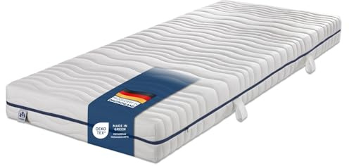 Irisette Stella orthopädische 7-Zonen Tonnentaschenfederkernmatratze, Härtegrad 2 (weich), 80 x 200 cm, Öko-Tex Zertifiziert, produziert in Deutschland