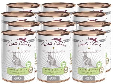 Terra Canis Känguru, Hypoallergen Nassfutter für Hunde, 12x400g