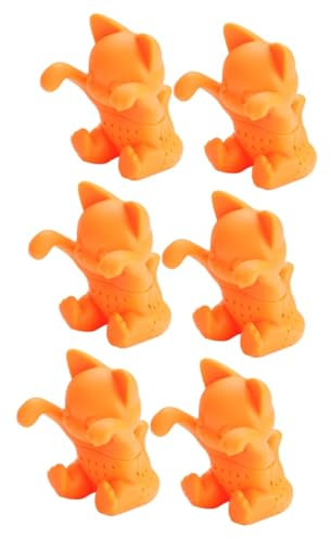6 Pièces filtre à thé animal accesoire cuisine infuseur à thé en vrac infuseur de cuisine boule infuseur de infuseur à chat filtre à en silicone infuseur à animal Alipis