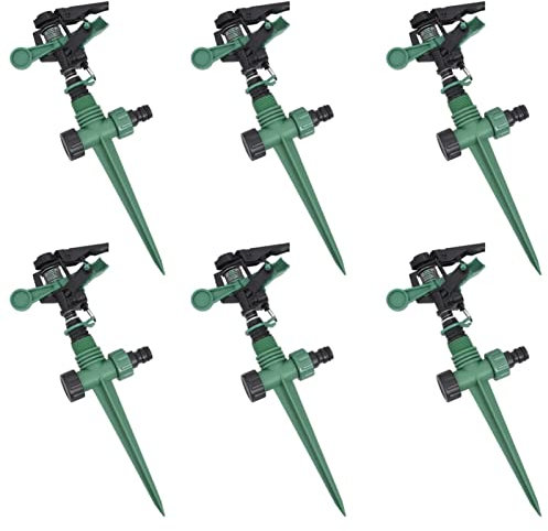Brokky 6X Spruzzatore ad impulso per Il Sistema di innaffiatura da Giardino-Irrigatore ad Impulsi, Picchetto, Spruzzatore per Prati