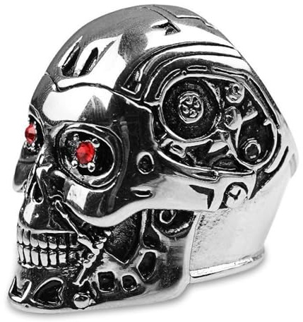 Ring Ringe Damen Bijouterie Herren Ring Totenkopf Männer Frauen Retro Party Einfach Geometrisch Hochzeit Punk Größe 7 Silber