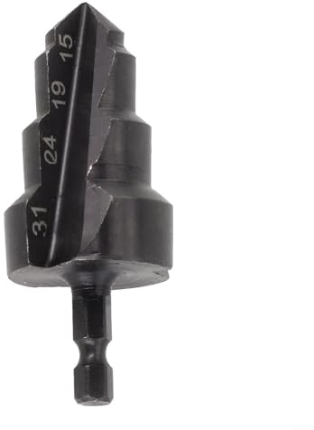 Gdfnmogo Broca escalonada de elevación PPR,3 flautas hexagonal vástago agua expansión broca perforadora,Herramienta de reparación de tuberías de agua con fugas