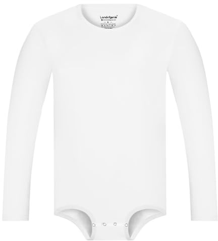 Landofgenie Herren Langarm Body aus Baumwolle Atmungsaktiver Onesie für Haus & Freizeit