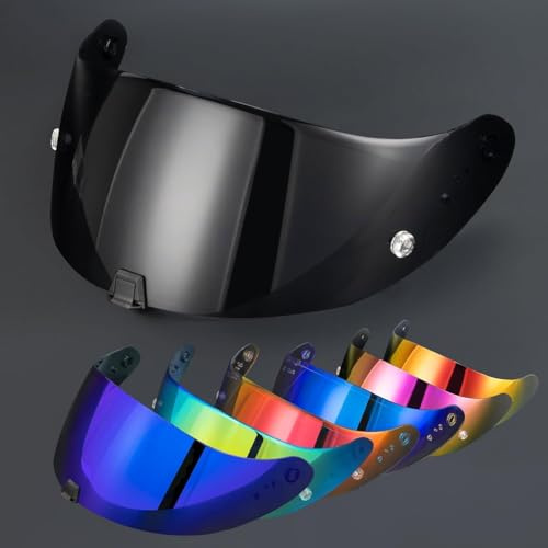 PSLER Visiera per Exo R420(NON compatibile con R520) - Visiera Colorata Accessori per Casco da Moto Ricambio(Nero Chiaro)