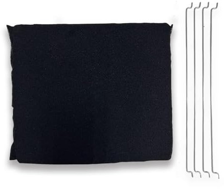 DL SERVICE Filtre à charbon pour hotte aspirante régénérable et anti-odeur, 4 tiges de fixation, compatible avec Elica modèles Elektra, Easy, Ico, Jasmine - F0049 dimensions 275 x 245 mm