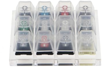 ZIDDAR MX Tester für mechanische Tastatur, Acrylschaft, Schaft mit transparenter Basis, Tastenkappe