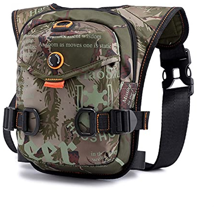 Janmobrian Pernera Moto,Bolsa Pierna Moto Motociclismo Hombres Nylon/Impermeable Oxford Montar Pierna cinturón Bolsa caída Cadera Bandolera Mensajero