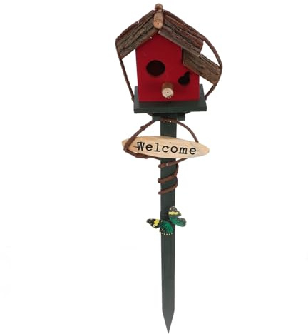 BESPORTBLE Outdoor Bird House for Garden Decoration Bird Nest Stake Simple Design for Lawn Decor Lightweight and Easy to Insert Brings Natural Charm to Your Outdoor Space