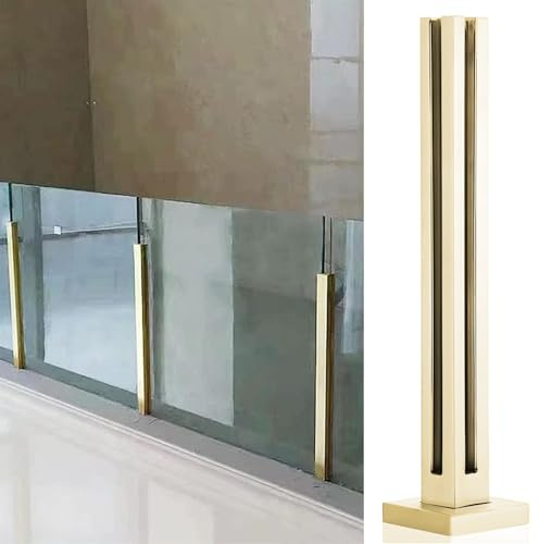 Sistema di ringhiera in vetro da 125 cm con pannello in vetro temperato per ringhiera quadrata in vetro temperato Morsetto per ringhiera per terrazza per terrazza per terrazza Soluzione moderna di