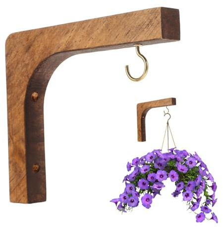 FUTUREORYY Gancho Colgante Para Plantas De Madera Soporte Para Pared Interior Colgador De Pared Para Macetas Estante Decorativo