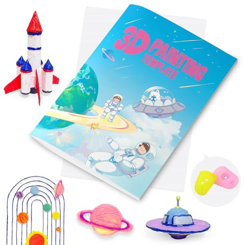 Vomika Livre de Dessin pour Stylo 3D, Gabarit de Peinture sur de l'Espace
