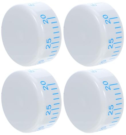 JECOMPRIS Tapa Perilla del Refrigerador, Perilla de Control del Termostato, Abs Blanco, 4 Piezas, Reemplazo para Frigorífico y Congelador, Termostato Nevera