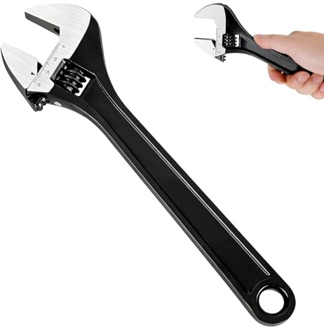 Alriedy 6 Inch Adjustable Spanner, Heavy Duty Mini Shifting Wrench with Wide Jaw, Portable Hand Tool for Automotive, Plumbing, Bicycle & DIY Repair