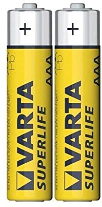 PILE ZINCO CARBONE VARTA SUPERLIFE AAA 2pz MINISTILO MINI STILO