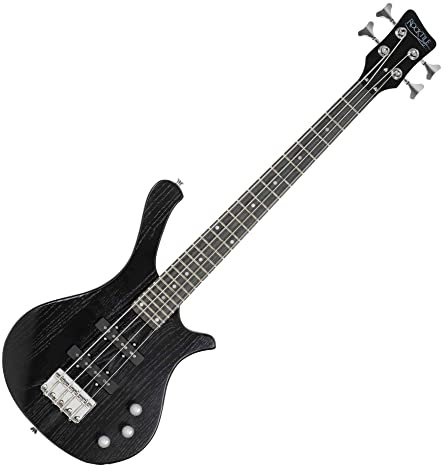 Rocktile TB-4 MBK Traveler E-Bass - 4-saitiger E-Bass im Reiseformat - Body: Erle, Hals: Ahorn - Griffbrett: Technical Ebony - 2 Single Coil-Tonabnehmer - Matte Black
