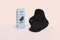 Taynie Waschbare Binde mittel - Bio-Baumwolle - Wiederverwendbare Damenbinden - Waschbare Slipeinlagen - saugstarke Menstruationspads - saugfähige Stoffbinden (Schwarz)