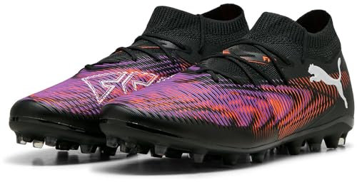 PUMA Future 8 Match MG, Unisex Fussballschuh, PUMA Black-PUMA White-Glowing RED,