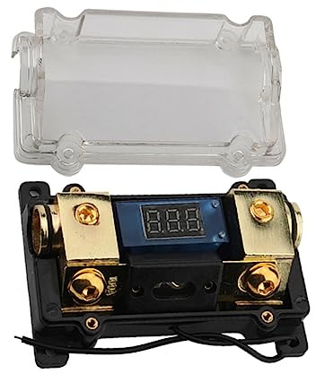 Zerodeko 1pezzi Portafusibile Auto Display Digitale Per Impianto Audio Distribuzione Stereo Per Veicoli Accessorio Per Auto