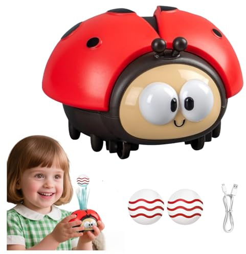Ladybug Airball Toy, Ladybug Floating Ball Game, Interactive Ladybugs Toys Kit with 2 Balls Educational Ladybugs Sensory Toys Set fors Boys Girls (C)