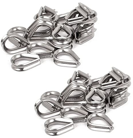 KEALLANS 40 Pezzi Capocorda Fibbia In Acciaio per Metallico 2mm -