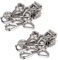KEALLANS 40 Pezzi Capocorda Fibbia In Acciaio per Metallico 2mm -
