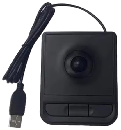 Harewtwy Ratón USB de Escritorio Especial con Trackball, Control Industrial Integrado, Equipo de Autocontrol para Sala de Informática.