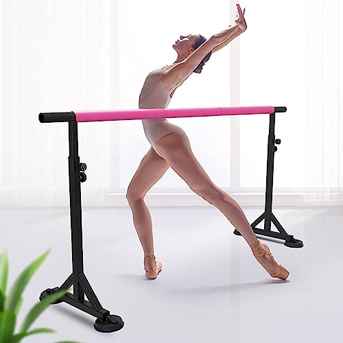 Balettstång, justerbar dansstång, professionell avtagbar och bärbar balettstång, 1,5 meter lång, höjdjusterbar yoga- och dansstretchstång, unik bärbar träningsa,