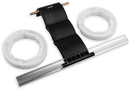 DIWARO® Hochschiebesicherung, Hochschiebeschutz zum Anschrauben für Achtkantstahlwellen SW 60 verwendbar für Motor und Kurbelantriebe (Hochschiebesicherung 3 Gliedrig für Rolladen Maxi Profil 50 - 56 mm Deckbreite)