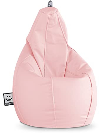 Pouf Poltrona Gigante a Sacco con Imbottitura per Sedersi Grande Puff per Bambini Adulti Morbido Puffo Bean Bag Chair per Salotto Lettura Rosa XXL