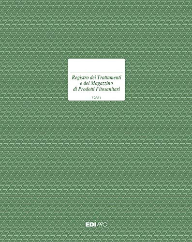 EDIPRO E2881 - Registro de tratamientos fitosanitarios y de almacén, 46 páginas numeradas (cuaderno de campaña) f.to 31x24,5